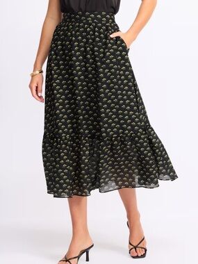 Skies are Blue Armie Midi Skirt 1X